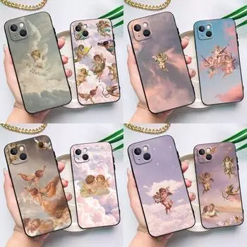 Чехол для телефона с принтом мультяшного ангела и младенца для iPhone 15 13 12 11 14 Pro Max Mini X XR XS MAX SE 2020 7 8 Plus, задняя крышка iPhone 14 Pro