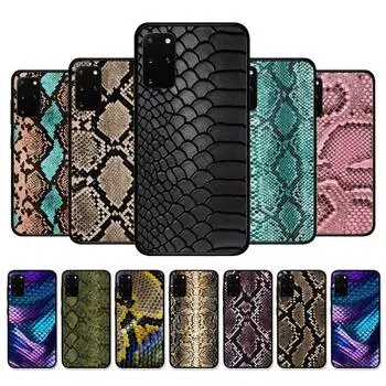 Чехол для телефона с принтом змеиной кожи для Samsung S21 S10 Lite S20 Ultra S9 S8 Plus S7 S6 Edge S5 S22 ULTRA