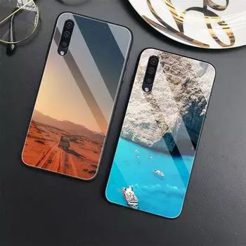Чехол для телефона с природными пейзажами для Samsung Galaxy A71 A72 A70 A73 A53 A13 5g A03 A22 A21s A03 Core A42 A52, чехол из закаленного стекла For Samsung A70