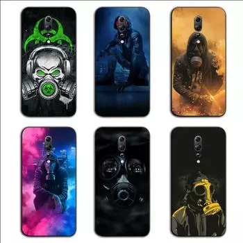 Чехол для телефона с противогазовой маской DJ Man для OPPO Find X5 X3 X2 A93 Reno 8 7 Pro A74 A72 A53, мягкий черный чехол для телефона OPPO Find X5