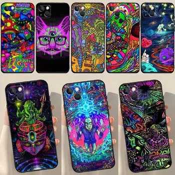 Чехол для телефона с психоделическим триповым рисунком для iPhone 12, 11, 13, 14, 15 Pro Max 12 Mini 7 8 Plus X XR XS Max SE 2020 iPhone XS MAX