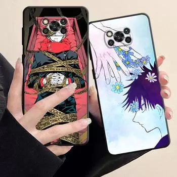 Чехол для телефона с японским аниме дзюдзюцу кайсен Годзё Сатору для Samsung Galaxy S20 S23 S22 Note 20 Ultra 10 Plus 8 9 S21, черный мягкий чехол Samsung Note 8