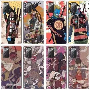 Чехол для телефона с японским аниме-самураем для Samsung Galaxy S20 S21 FE S10 Lite Note 20 10 Lite S8 S9 S10E S10 Plus Ultra Black Cover Samsung Note 10