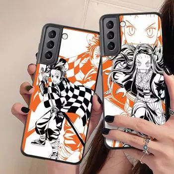 Чехол для телефона с японским аниме «Убийца демонов» для Samsung Galaxy S9 S8 S10 S21 S22 S20 Plus Ultra S21fe Note 20 10plus, мягкий чехол из ТПУ For Samsung S22Ultra