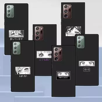 Чехол для телефона с японским мультфильмом аниме «Глаза для девочек» для Samsung Galaxy Note 20 Ultra 10 Lite 9 8 S22 Plus M31 M30s M11 M12, чехол из ТПУ Samsung Note 8