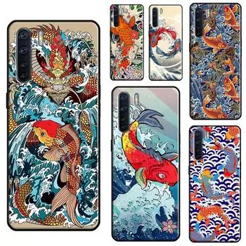 Чехол для телефона с японской татуировкой Koi Dragon Wave для OPPO A15 A83 A91 A93 A1K A3S A5S A52 A72 A54 A74 A94 A31 A5 A9 A53S 2020 OPPO A1K