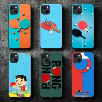 Чехол для телефона с ракеткой для настольного тенниса и пинг-понга для iPhone 11 12 Mini 13 14 Pro XS Max X 8 7 6s Plus SE XR Shell iPhone12mini