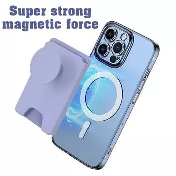 Чехол для телефона с расширяющейся ручкой и адаптерным кольцом для Magsafe®, держателем для телефонной карты, совместимым с беспроводной зарядкой