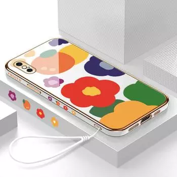 Чехол для телефона с разноцветными цветами и фруктами для iPhone 11, 13, 15, Samsung Galaxy A52, Xiaomi Redmi 12C Note 10 Pro, мягкие чехлы для смартфонов Oneplus iPhone 11 Pro Max ярко-зеленый