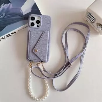 Чехол для телефона с ремешком через плечо для IPhone 13 12 Mini 15 14 Plus 11 Pro Max, кошелек с держателем для карт, кожаный защитный чехол IPhone 13