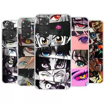 Чехол для телефона с рисунком аниме «Глаза манги» для Xiaomi Redmi Note 13 12 12S 11 11S 10 10S 9 9S 11T 11E Pro Plus 8 8T 7 + чехол Redmi Note 8 Pro