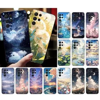 Чехол для телефона с рисунком аниме «Пейзаж» для Samsung A52S A21S A33 A23 A13 A14 A32 A52 A53 A54 A51 A71 M51 A32 4G
