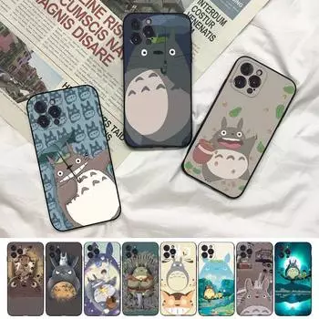 Чехол для телефона с рисунком аниме Тоторо для Iphone 8 7 6 6s Plus X Se 2020 Xr Xs 14 11 12 13 Mini Pro Max мобильный чехол For iphone 14 plus