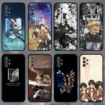 Чехол для телефона с рисунком «Атака Титанов» для Samsung S21 S20 S30 S22 S9 Ultra Fe S10 E Plus 4G 5G, черный мягкий силиконовый чехол с рисунком из мультфильма Samsung S30 Ultra5G