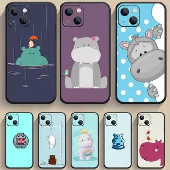 Чехол для телефона с рисунком бегемота для iPhone Samsung Galaxy Redmi Xiaomi Oppo OnePlus Note SA 7 8 9 10 11 12 13 14 20 21 22 23 53 54 Pro Max Plus Ultra iPhone 6 or 6S