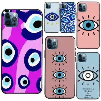 Чехол для телефона с рисунком больших глаз и мультяшным рисунком для iPhone 11 14 13 Pro Max XS XR X SE 2020 5S 6S 7 8 Plus 12 mini задняя крышка iPhone 6 6s