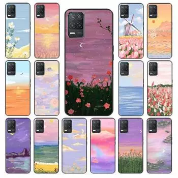 Чехол для телефона с рисунком цветка для OPPO Realme GT 2 Pro X2 Pro XT C25S 8 7 6 Pro 6i Realme GT Master C3 C21 C21Y C11 X3 SuperZoom Realme 6 Pro