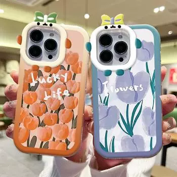 Чехол для телефона с рисунком цветов и тюльпанов с изображением монстра, мягкий защитный чехол для телефона Xiaomi Redmi Redmi 10