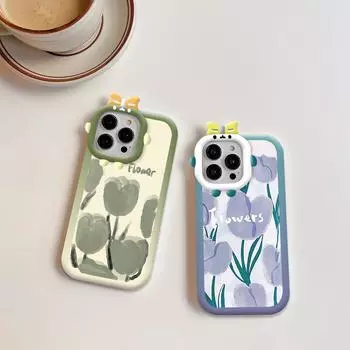 Чехол для телефона с рисунком цветов и тюльпанов с изображением монстра, мягкий защитный чехол для телефона OPPO Realme OPPO A15