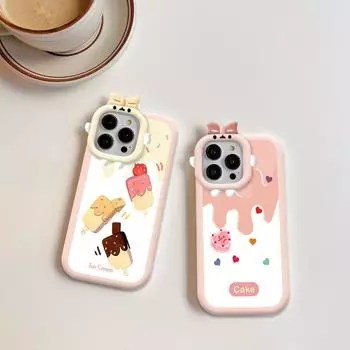 Чехол для телефона с рисунком десерта и изображением монстра, мягкий защитный чехол для телефона с линзами для OPPO Realme OPPO A15