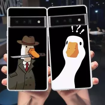 Чехол для телефона с рисунком Doubt Duck для Google Pixel 8 7 6 Pro 6A 5 4 5A 4A 3A XL 5G, силиконовый противоударный мягкий прозрачный чехол Fundas Pixel 7