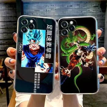 Чехол для телефона с рисунком DragonBall Z для iPhone 11 12 13 Pro Max XR XS X 8 7 SE 2020 Plus, милый противоударный прозрачный мягкий чехол из ТПУ Son Goku iphone 6 6s