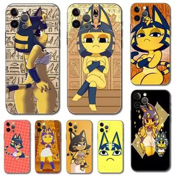 Чехол для телефона с рисунком египетского кота для iPhone 5 5S 2020se 6 6s 7 8 plus x 10 XR XS 11 12 13 mini pro MAX, черная задняя крышка из ТПУ iphone 5 5S SE 2016