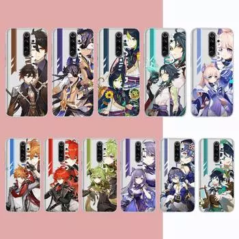Чехол для телефона с рисунком Genshin Impact Cyno Zhongli для Samsung A51 A52 A71 A12 для Redmi 7 9 9A для Huawei Honor8X 10i, прозрачный чехол Samsung A51
