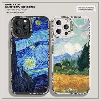 Чехол для телефона с рисунком из мягкой резины, чехол для телефона с полным покрытием, дизайн защиты камеры, противоударный чехол для iPhone, Huawei, Honor, Xiaomi, Redmi, Samsung Huawei P Smart 2021