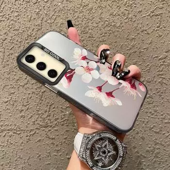 Чехол для телефона с рисунком кошачьих цветов для Samsung S24 Ultra S23 Plus S22 S21 S20 FE A55 A54 A53 A35 A34 A32 A25 A24 A15 A14 A13 5G, противоударный чехол-бампер Samsung Galaxy A54 5G