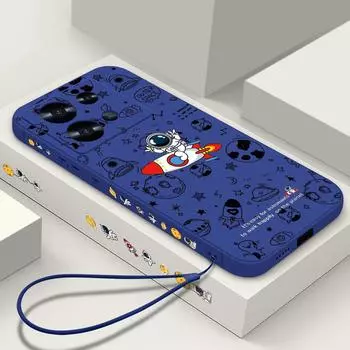 Чехол для телефона с рисунком космонавта для Xiaomi 13T Poco X6 F6 X5 Redmi Note 13 12 11 Pro 10 Pro Max, противоударный, мягкий, силиконовый, тонкий, мягкий чехол Redmi Note 13 4G чёрный