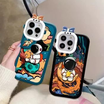 Чехол для телефона с рисунком космонавта и изображением монстра, мягкий защитный чехол для телефона с линзами для Vivo Vivo S1