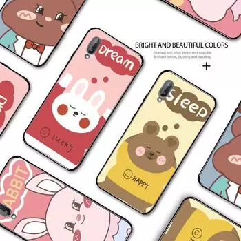 Чехол для телефона с рисунком Line Town, коричневый Cony для мальчиков и девочек, для пар Samsung A01