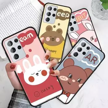 Чехол для телефона с рисунком Line Town, коричневый Cony для мальчиков и девочек, для пар Redmi 10