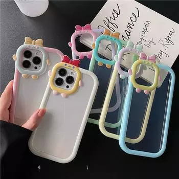 Чехол для телефона с рисунком «Маленький монстр» для Iphone 14 13 11 12 Pro Max X Xr Xs Max Se 2020 2022, прозрачный противоударный мягкий чехол из ТПУ For iPhone 7 8