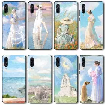 Чехол для телефона с рисунком маслом для Realme GT 2 9i 8i 7i Pro X50 X2 C35 C21 C20 C11 C3, мягкий черный чехол для телефона Realme GT NEO 3