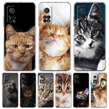 Чехол для телефона с рисунком милых котов для Xiaomi Mi 12T 10 12 Lite 11 Ultra 11X 11T Pro Poco X4 X3 NFC F3 M3 M4 5G, прозрачный чехол Xiaomi 12