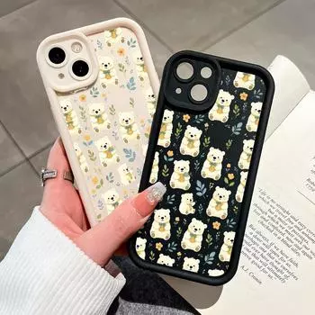 Чехол для телефона с рисунком мультяшного медведя для iPhone Samsung Galaxy Xiaomi Redmi POCO HUAWEI Honor, противоударный, резиновый, мягкий, гибкий чехол Redmi A2