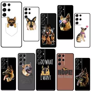 Чехол для телефона с рисунком немецкой овчарки для Samsung Galaxy S22 Ultra S8 S9 S10 Plus Note 20 Ultra S20 FE S21 Ultra Galaxy S10 Plus