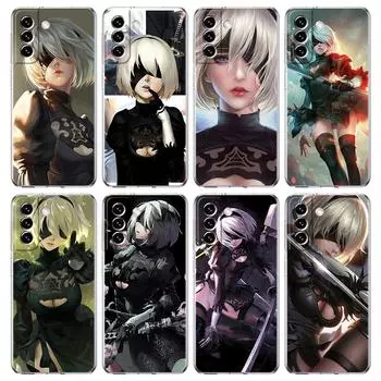 Чехол для телефона с рисунком Nier Automata для Samsung Galaxy S22 5G S20 Ultra S21 FE 5G S10E S9 S8 S10 Plus Note 20 10 Lite, прозрачный чехол Samsung S10E