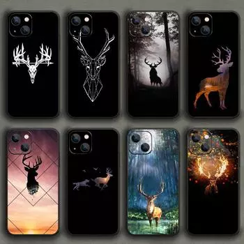 Чехол для телефона с рисунком оленьих рогов для iPhone Samsung Galaxy Redmi Xiaomi Oppo OnePlus Note SA 7 8 9 10 11 12 13 14 20 21 22 23 53 54 Pro Max Plus Ultra iPhone 6 or 6S