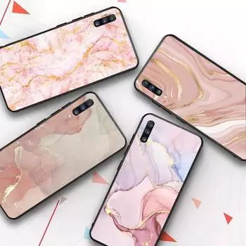 Чехол для телефона с рисунком розового золота и мрамора для Samsung A 13 21 30 31 32 51 52 53 70 для Huawei Honor 50 60 70 для OPPO vivo Honor 70pro