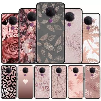 Чехол для телефона с рисунком розовой розы для Nokia X10 X20 XR20 7,2 G10 G20 8,3 5,4 5,3 3,4 2,4 1,4, силиконовый чехол, черный чехол Nokia 2.2