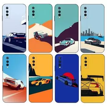 Чехол для телефона с рисунком спортивного автомобиля для VIVO Y31 IQOO U5 U5x 9 V21e V23 Y31s Y73 X60 X70 X80 Y33s Y21 Y76 Y15s T1 Pro Plus VIVOY76 5G