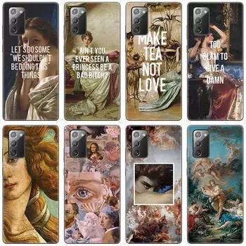 Чехол для телефона с рисунком в стиле Ренессанс для Samsung Galaxy S20 S21 FE S10 Lite Note 20 10 Lite S8 S9 S10E S10 Plus, ультра черный чехол Samsung S21