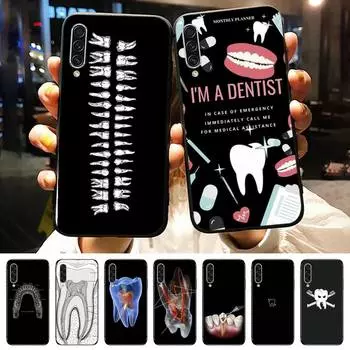 Чехол для телефона с рисунком зуба стоматолога черного цвета для Samsung Galaxy AS Note 10 7 8 9 20 30 31 40 50 51 70 71 21 s Ultra Plus samsung a21s