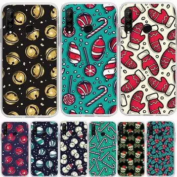 Чехол для телефона с рождественским колокольчиком для Huawei P20 P40 Lite P30 Pro P Smart 2019 Nova 3e 6 Se, силиконовый прозрачный мягкий чехол Honor 10