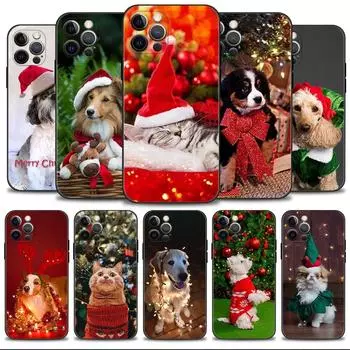 Чехол для телефона «С Рождеством всей семьи» с животными для iPhone Samsung Galaxy Redmi Xiaomi Oppo OnePlus Note SA 7 8 9 10 11 12 13 14 20 21 22 23 53 54 Pro Ultra iPhone 6 or 6S