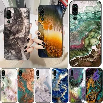 Чехол для телефона с рябью и морской волной для Huawei P50 P40 P30 Pro Lite P Smart 2021 2019 Magic 3, мягкий черный чехол для телефона Huawei P50