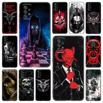 Чехол для телефона с сатанинским страшным черепом для Samsung Galaxy A21 A30 A50 A52 S A13 A22 A32 A33 A53 A73 5G A11 A12 A31 A51 A70 A71 A72 Samsung A11